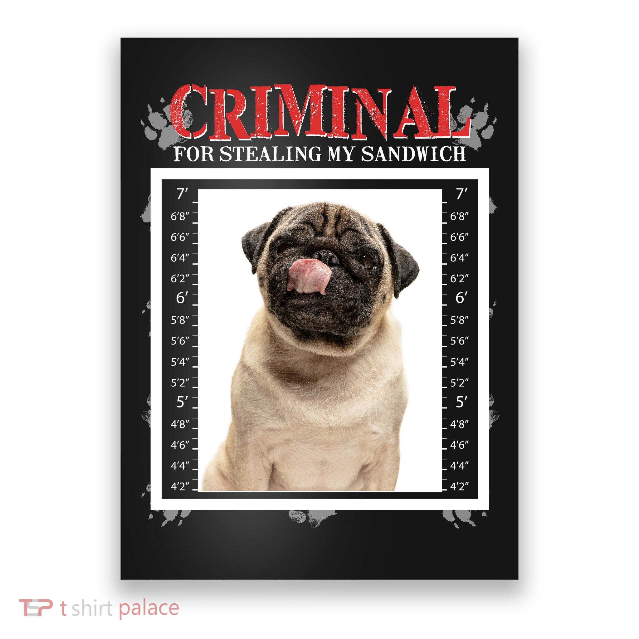 Custom Photo Dog Criminal For Stealing My Sandwich Poster
