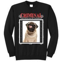 Custom Photo Dog Criminal For Stealing My Sandwich Tall Sweatshirt