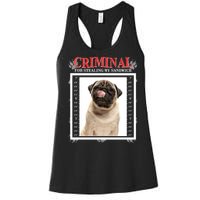 Custom Photo Dog Criminal For Stealing My Sandwich Women's Racerback Tank