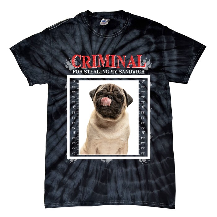 Custom Photo Dog Criminal For Stealing My Sandwich Tie-Dye T-Shirt