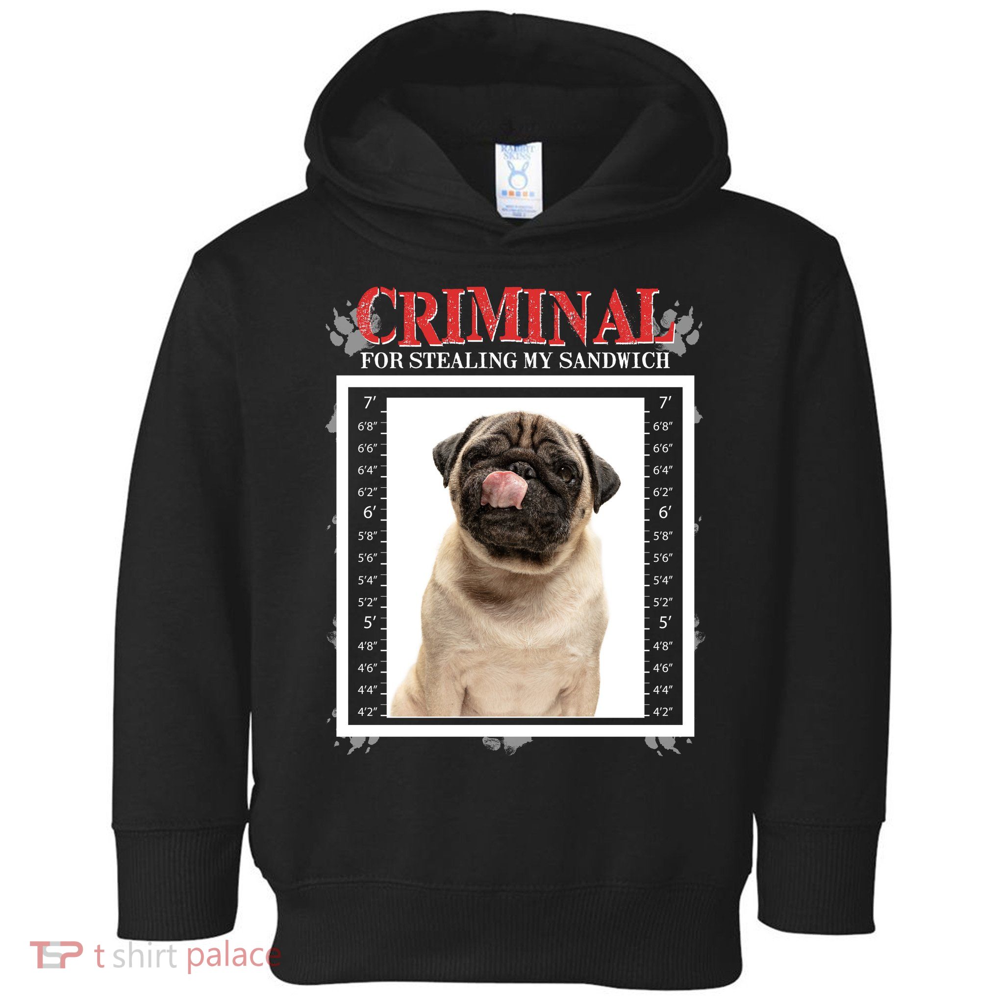 Custom Photo Dog Criminal For Stealing My Sandwich Toddler Hoodie