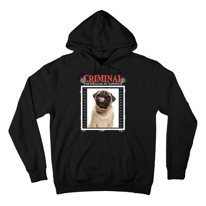 Custom Photo Dog Criminal For Stealing My Sandwich Tall Hoodie