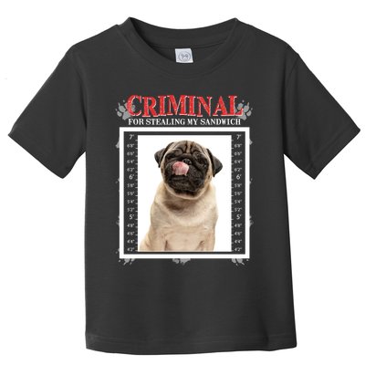 Custom Photo Dog Criminal For Stealing My Sandwich Toddler T-Shirt