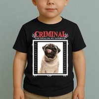 Custom Photo Dog Criminal For Stealing My Sandwich Toddler T-Shirt