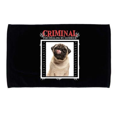 Custom Photo Dog Criminal For Stealing My Sandwich Microfiber Hand Towel