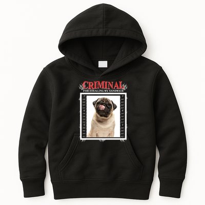Custom Photo Dog Criminal For Stealing My Sandwich Kids Hoodie