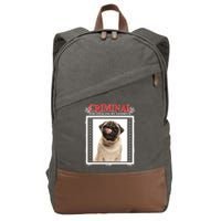 Custom Photo Dog Criminal For Stealing My Sandwich Cotton Canvas Backpack