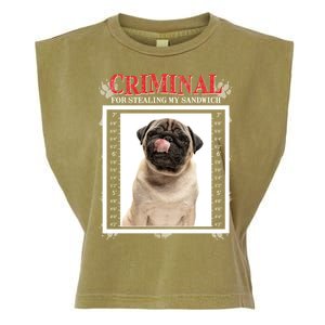 Custom Photo Dog Criminal For Stealing My Sandwich Garment-Dyed Women's Muscle Tee