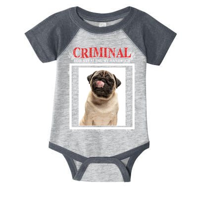 Custom Photo Dog Criminal For Stealing My Sandwich Infant Baby Jersey Bodysuit