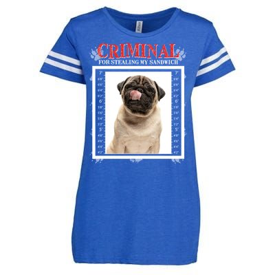 Custom Photo Dog Criminal For Stealing My Sandwich Enza Ladies Jersey Football T-Shirt