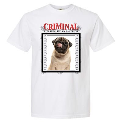 Custom Photo Dog Criminal For Stealing My Sandwich Garment-Dyed Heavyweight T-Shirt