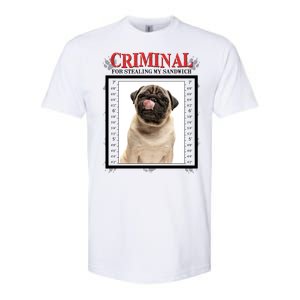 Custom Photo Dog Criminal For Stealing My Sandwich Softstyle CVC T-Shirt