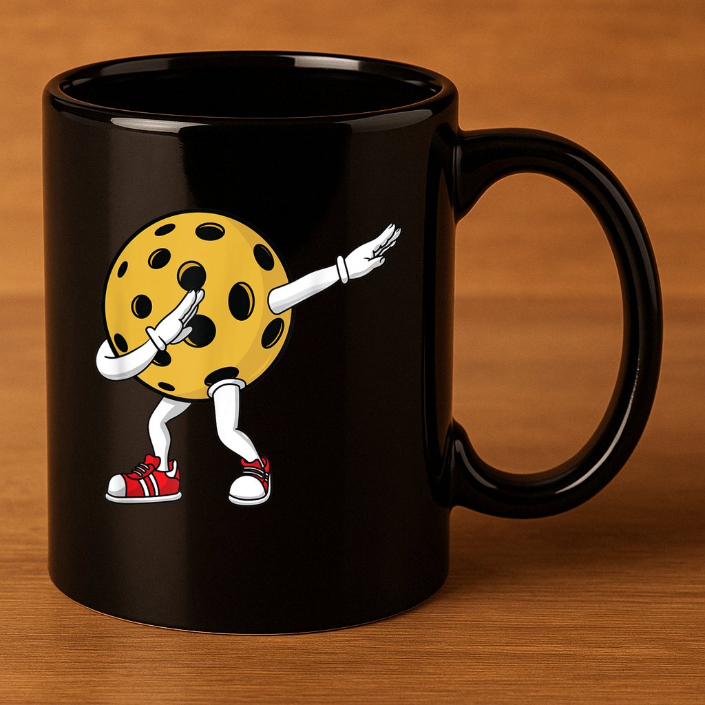Cute Pickleball Design For Men Women Dab Pickleball Player 11oz C Handle Ceramic Mug