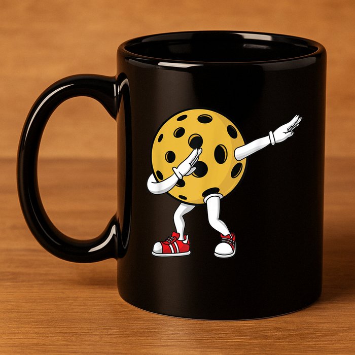 Cute Pickleball Design For Men Women Dab Pickleball Player 11oz C Handle Ceramic Mug