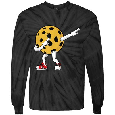 Cute Pickleball Design For Men Women Dab Pickleball Player Tie-Dye Long Sleeve Shirt