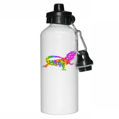 Colorful Polka Dot Bearded Dragon International Dot Day Meaningful Gift Aluminum Water Bottle