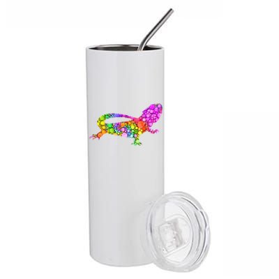 Colorful Polka Dot Bearded Dragon International Dot Day Meaningful Gift Stainless Steel Tumbler