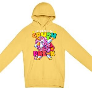 Crush PreK Dabbing Unicorn Back To School Girl Premium Pullover Hoodie