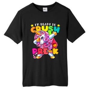 Crush PreK Dabbing Unicorn Back To School Girl Tall Fusion ChromaSoft Performance T-Shirt