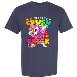 Crush PreK Dabbing Unicorn Back To School Girl Garment-Dyed Heavyweight T-Shirt