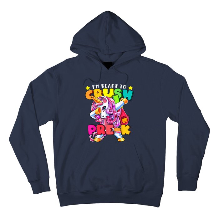 Crush PreK Dabbing Unicorn Back To School Girl Hoodie