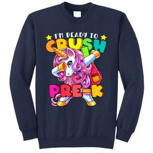 Crush PreK Dabbing Unicorn Back To School Girl Sweatshirt