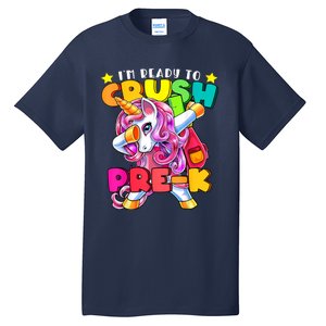 Crush PreK Dabbing Unicorn Back To School Girl Tall T-Shirt