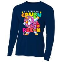 Crush PreK Dabbing Unicorn Back To School Girl Cooling Performance Long Sleeve Crew