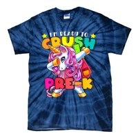 Crush PreK Dabbing Unicorn Back To School Girl Tie-Dye T-Shirt