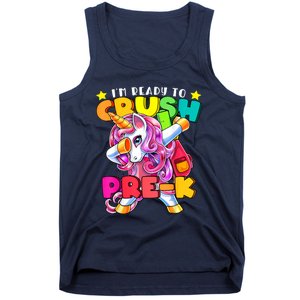 Crush PreK Dabbing Unicorn Back To School Girl Tank Top