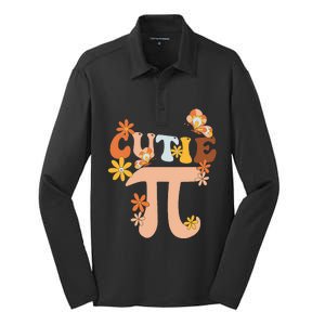 Cutie Pi Day Math Teacher Silk Touch Performance Long Sleeve Polo