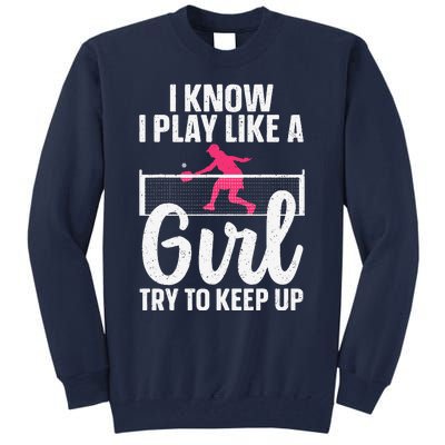 Cool Pickleball Design Pickleball Player Tall Sweatshirt