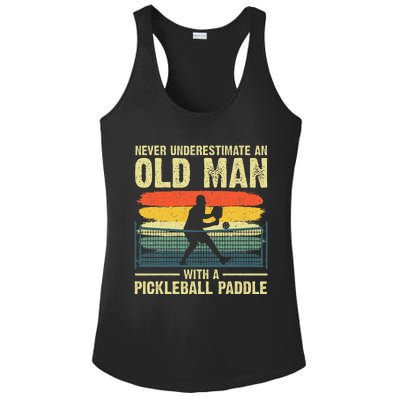 Cool Pickleball Design Grandpa Pickleball Player Ladies PosiCharge Competitor Racerback Tank