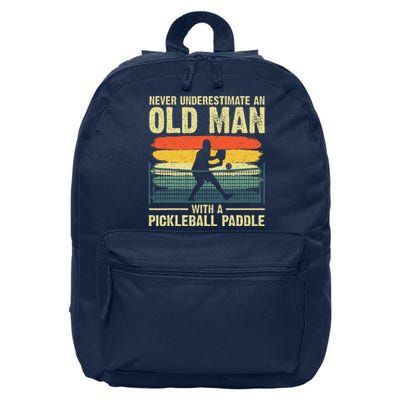 Cool Pickleball Design Grandpa Pickleball Player 16 in Basic Backpack