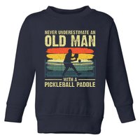 Cool Pickleball Design Grandpa Pickleball Player Toddler Sweatshirt