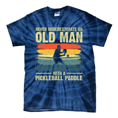 Cool Pickleball Design Grandpa Pickleball Player Tie-Dye T-Shirt