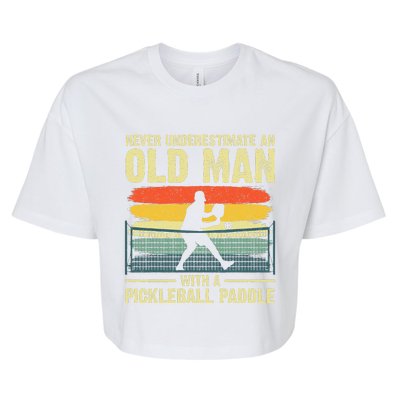 Cool Pickleball Design Grandpa Pickleball Player Bella+Canvas Jersey Crop Tee