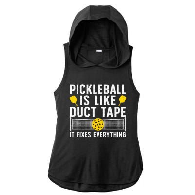 Cute Pickleball Design For Men Women Paddle Sport Players Ladies PosiCharge Tri-Blend Wicking Draft Hoodie Tank