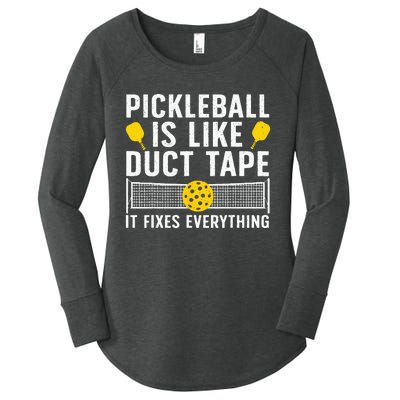 Cute Pickleball Design For Men Women Paddle Sport Players Women's Perfect Tri Tunic Long Sleeve Shirt