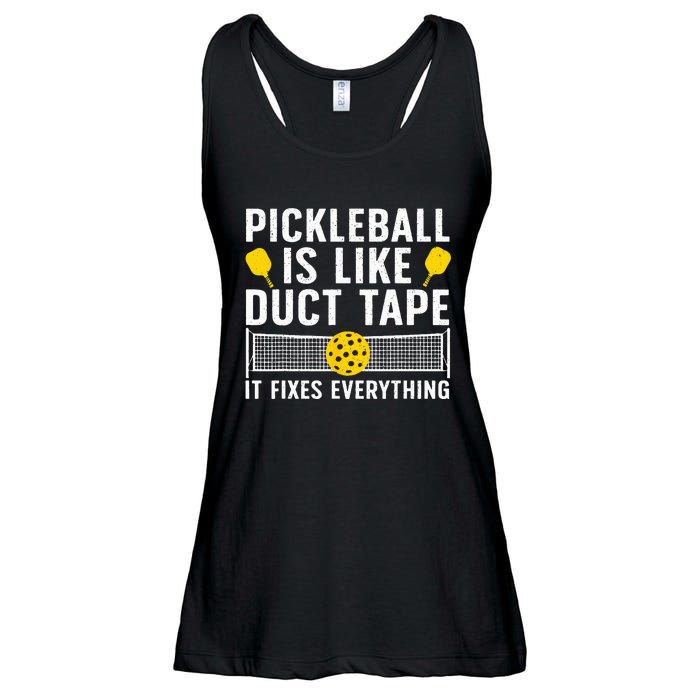 Cute Pickleball Design For Men Women Paddle Sport Players Ladies Essential Flowy Tank