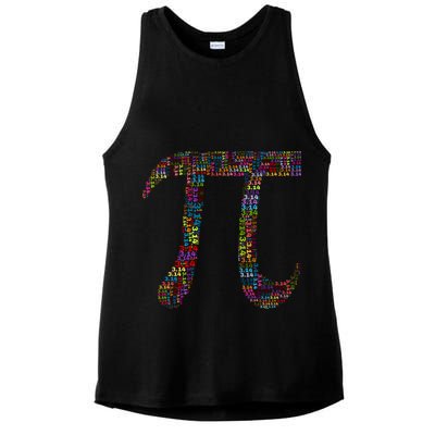 Colorful Pi Date Math Ladies PosiCharge Tri-Blend Wicking Tank