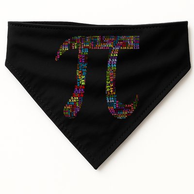 Colorful Pi Date Math USA-Made Doggie Bandana