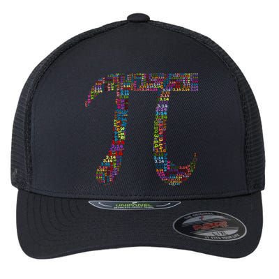 Colorful Pi Date Math Flexfit Unipanel Trucker Cap
