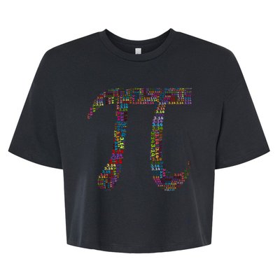 Colorful Pi Date Math Bella+Canvas Jersey Crop Tee