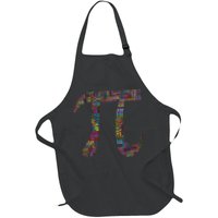 Colorful Pi Date Math Full-Length Apron With Pockets