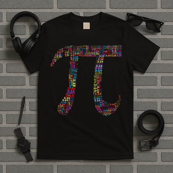 Colorful Pi Date Math T-Shirt