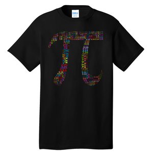 Colorful Pi Date Math Tall T-Shirt