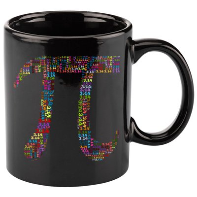 Colorful Pi Date Math 11oz C Handle Ceramic Mug