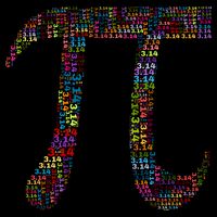 Colorful Pi Date Math Drawstring Bag