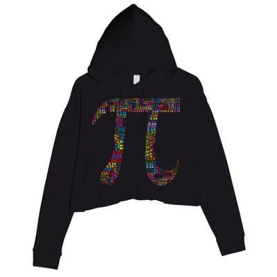 Colorful Pi Date Math Crop Fleece Hoodie